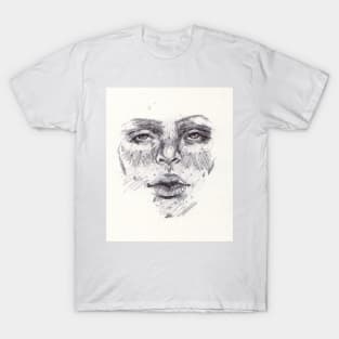 Portrait Sketch Biro T-Shirt